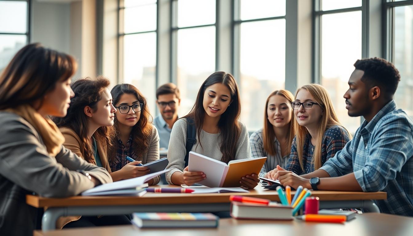 Students conducting experiments in a research lab